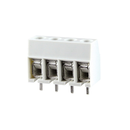 [CBL5-4] 4 Position Low Cost PCB Terminal Block, Gray Housing, 5mm Pin Spacing, UL Rating 30-12 AWG, 18 Amp, 300 Volt