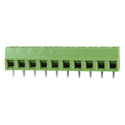 [CIA5.08-11VE] 11 Position PCB Screw Terminal Block, 5.08mm Pin Spacing, 14A, 300V, 30-14 AWG, UL Ratings