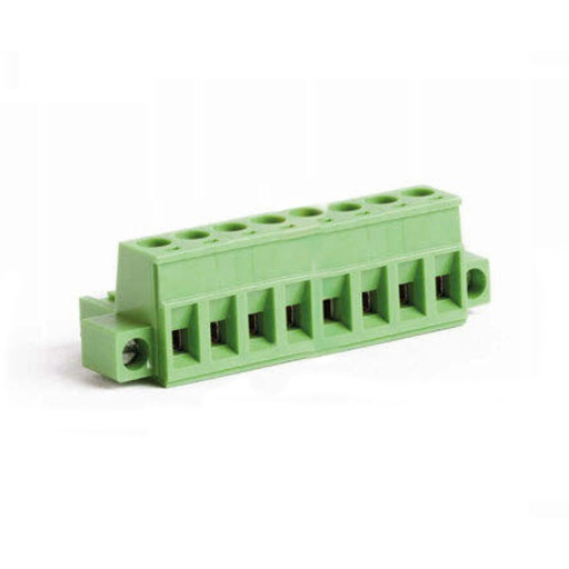 [CPF5.08-11FV] 11 Position Pluggable Terminal Block With Screw Locks, Screw Connector Terminal Wiring, 5.08mm Spacing, 24-12 AWG