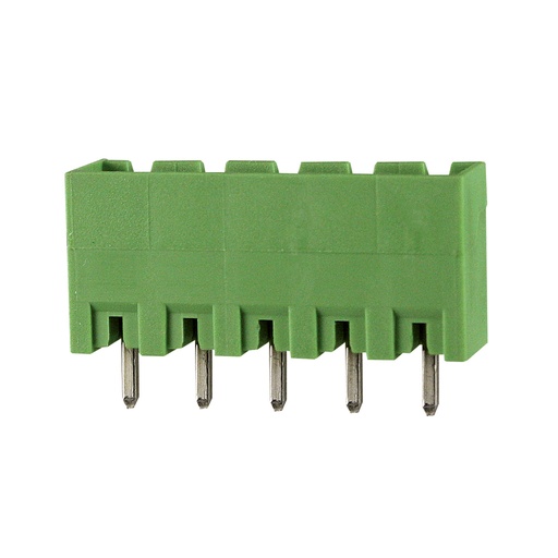 [CPM5-5VE] 5 Position PCB Terminal Block Header With Closed Ends, Vertical, 5mm Pin Spacing, Polarizing Ribs