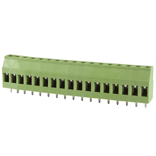 [MRT15P5.08-17VE] 5.08mm, fixed Printed Circuit Board (PCB) terminal block, multi-position, horizontal Screw Clamp wire entry, 17 position