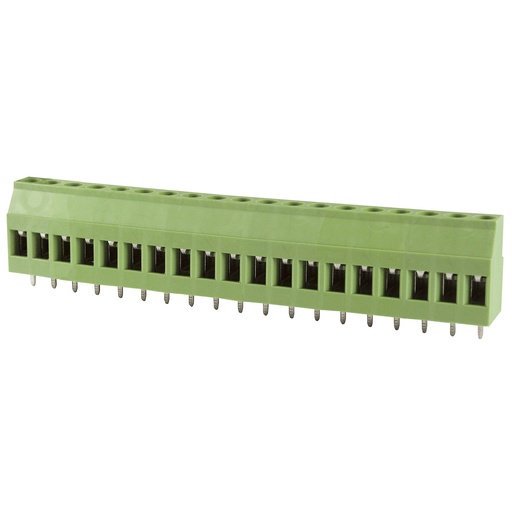 [MRT15P5-19VE] 5mm, Fixed Printed Circuit Board (PCB) terminal block, horizontal Screw Clamp wire entry, 19 position