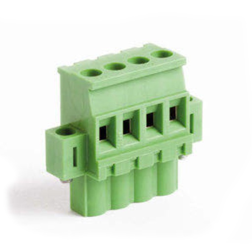 [MRT3P5-13FV] 13 Position Pluggable Terminal Block, Terminal Block Connector, With Screw Locks, 5mm pitch, Green Housing Wire Entry On Polarization Side Of Plug, 24-12AWG