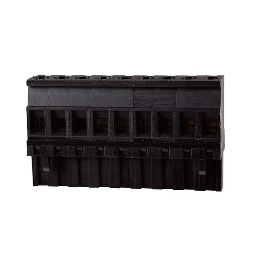 [MRT3P5-9V01NE] 9 Position Pluggable Terminal Block, Terminal Block Connector, 5mm pitch, Black Housing, Wire Entry On Keying Side Of Plug, 24-12AWG