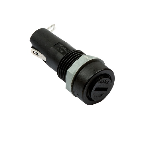 [PTF-35] ASI PTF-35 Panel Mount Fuse Holder | 15mm Bayonet Cap | 5x20mm Fuse | 20A 250V UL Rated | 12mm Mounting Hole