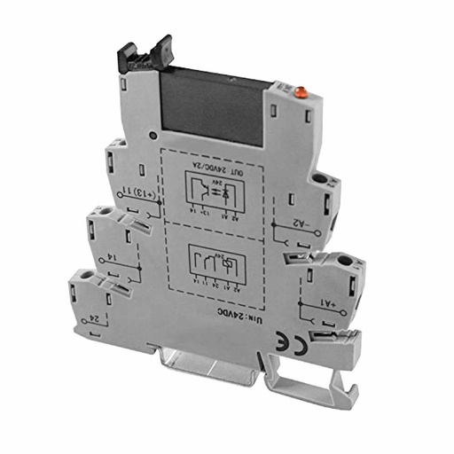 [ASI317003] Terminal Block Relay, 24V Relay DIN Rail Mount, Solid State Relay DIN Rail Mount, Pluggable 24V Relay