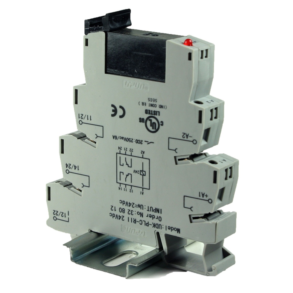 Terminal Block Relay, 24V Relay DIN Rail Mount, DPDT DIN Rail Relay ...