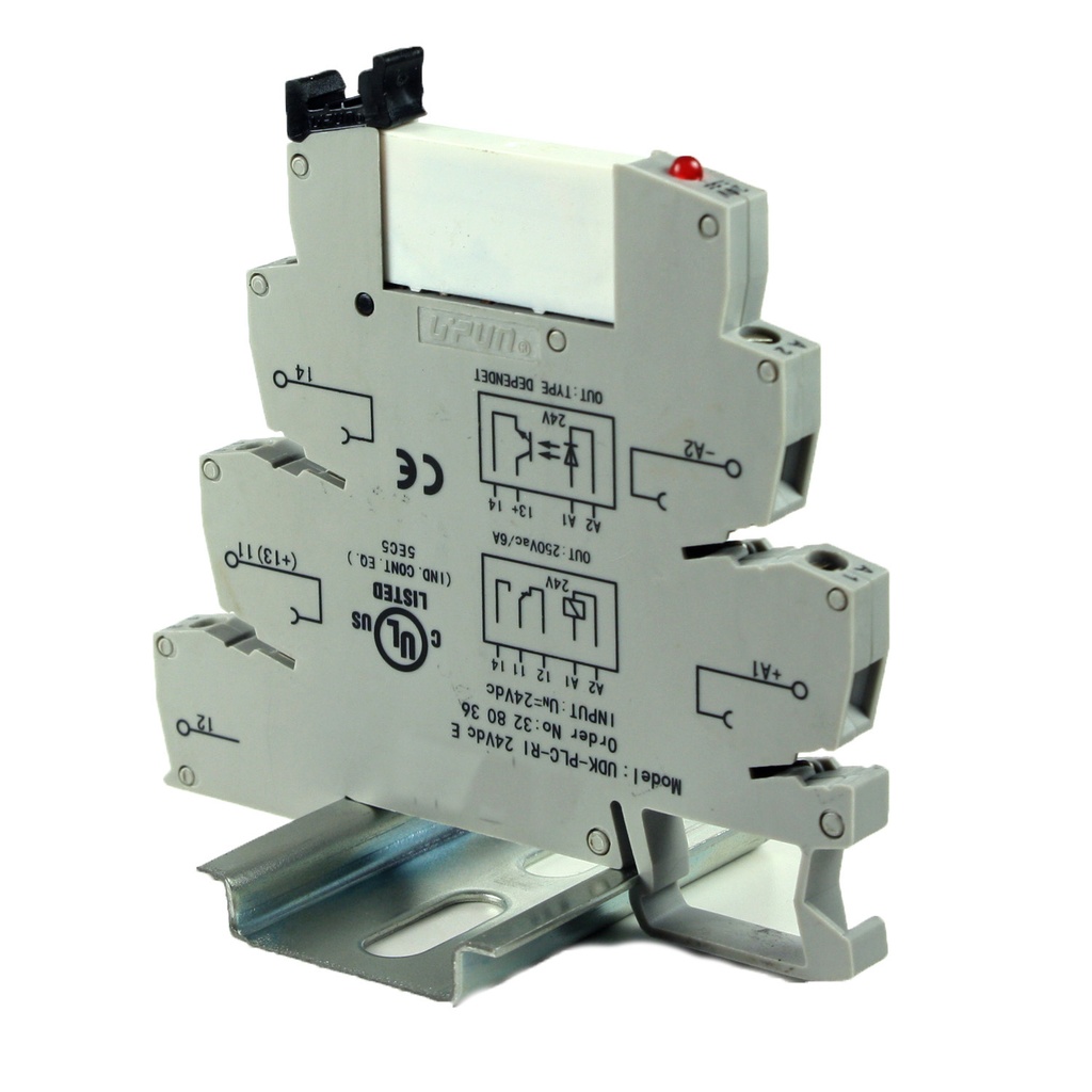 Terminal Block Relay, DIN Rail Relay 24V, Interposing Relay 24Vdc, Low ...