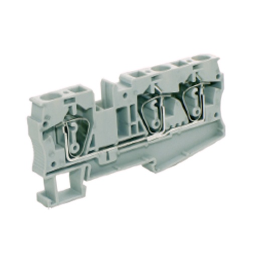 [ASI421118] 3-wire Spring Terminal Block, DIN Rail Mount 3 Wire Screwless Terminal Block,  16-6 AWG, 65A, 600V, ASI421118