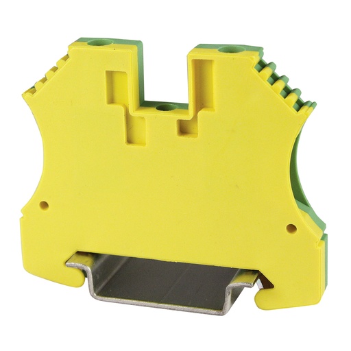 [ASI431008] Ground Terminal Block, DIN Rail Mount, 2 Wire Ground Terminal, 5mm, Compare To WPE2.5, 1492JG3, 22-10AWG