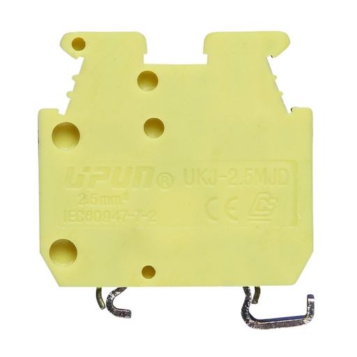 [ASIMT1.5PE] Micro DIN Rail Ground Terminal Block, 2-Wire, 30-14 AWG, ASIMT1.5PE