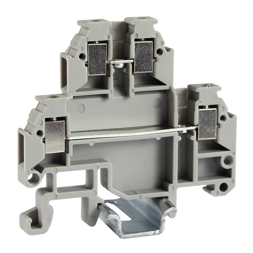 [ASIMTTB1.5] 2 Level Micro DIN Rail Terminal Block, Mounts On Mini 15mm DIN Rail, 30-14 AWG, 15A, 300V, ASIMTTB1,5