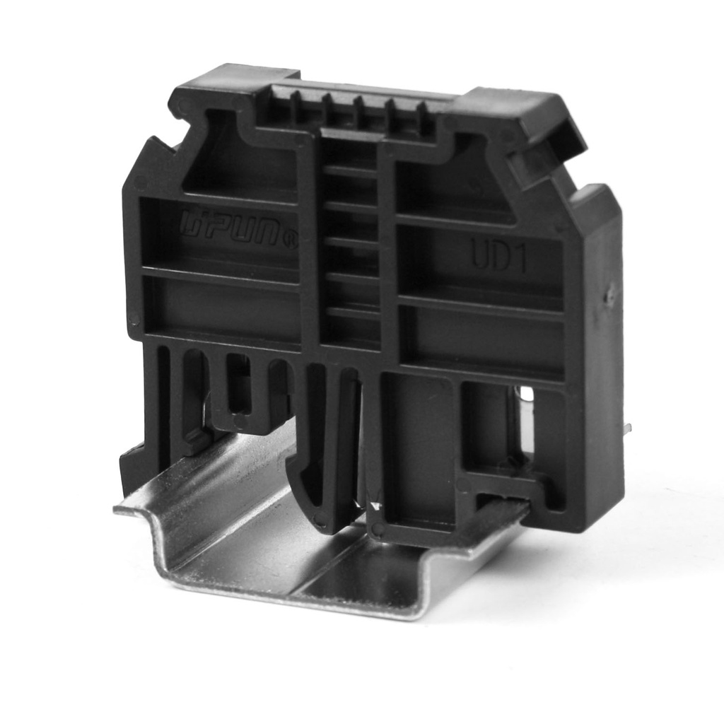 DIN Rail, End Stops, 9.5mm, Snap On-Black | SourceASI