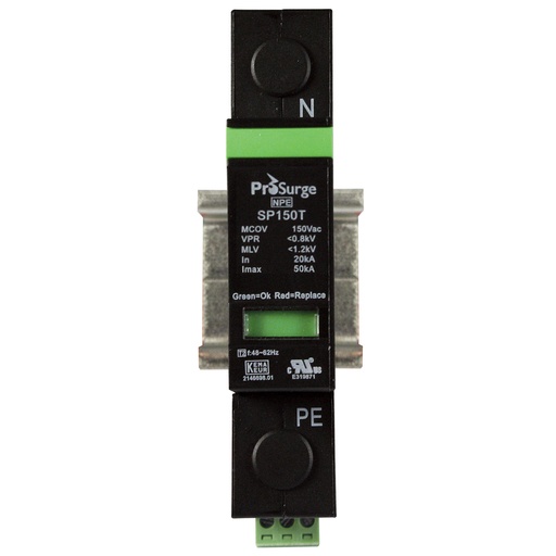 [ASISP150T] ASI SP150T | 150V AC Neutral Connection Surge Protection Device | DIN Rail Mount | SP Series Compatible