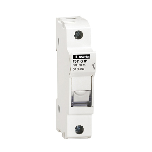 [AFB01G1P] Class CC Fuse Holder, DIN Mount, 1 Pole, 30A, 600V, 18-8AWG