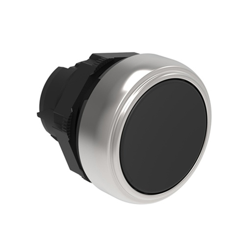 [LPCQ102] Push On-Push Off Button Switch, Flush, Black, 22mm