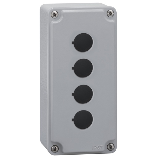 [LPZM4A8] Metal Control Station Enclosure, 4 Holes, 22mm, IP67, 4X, Waterproof