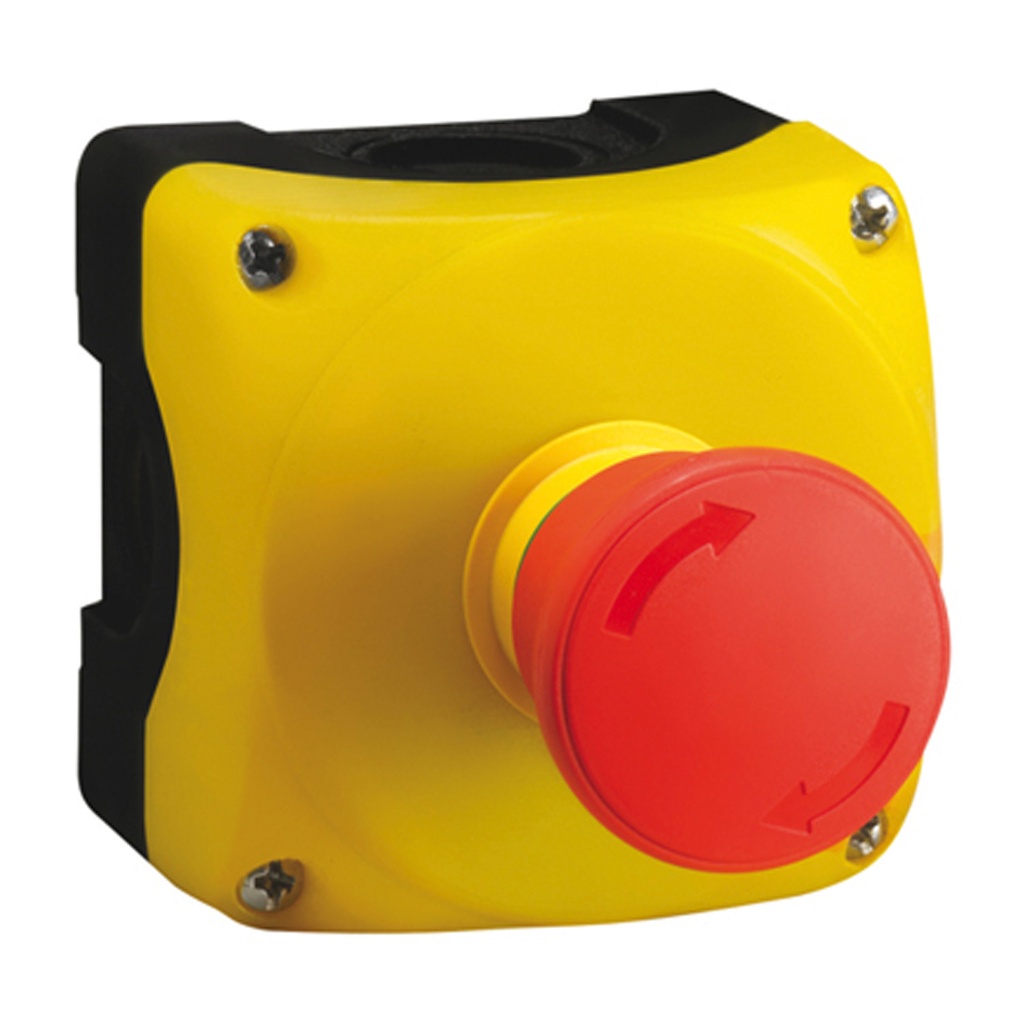 Emergency Stop Button with Enclosure Twist to Release LPZP1B502 | SourceASI